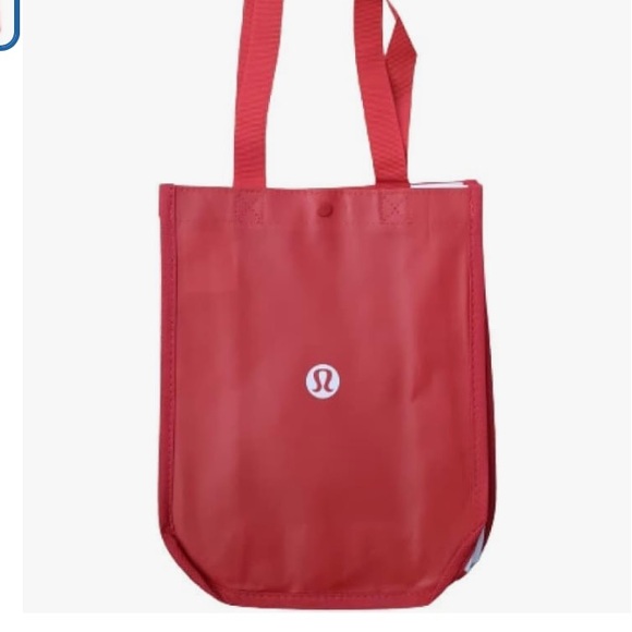 LULULEMON RED REUSABLE SMALL TOTE BAG - Picture 1 of 10